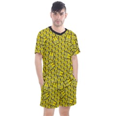 Gilet Jaune Pattern Yellowvests Cowcow Gilet Jaune Pattern Funny Yellow Vests Men s Mesh Tee And Shorts Set