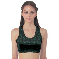 St Patricks Day Pattern Sports Bra by Valentinaart