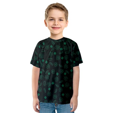 St Patricks Day Pattern Kids  Sport Mesh Tee by Valentinaart