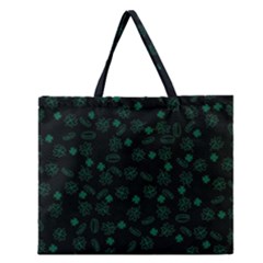 St Patricks Day Pattern Zipper Large Tote Bag by Valentinaart