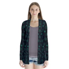 St Patricks Day Pattern Drape Collar Cardigan by Valentinaart