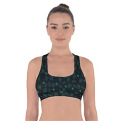 St Patricks Day Pattern Cross Back Sports Bra by Valentinaart