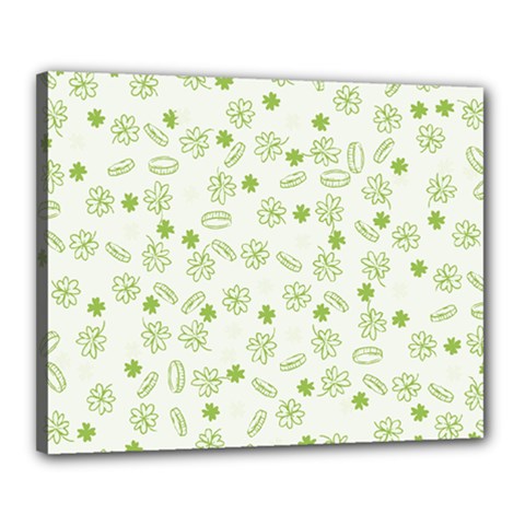 St Patricks Day Pattern Canvas 20  X 16  (stretched) by Valentinaart