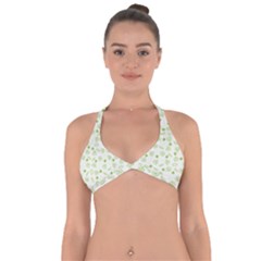 St Patricks Day Pattern Halter Neck Bikini Top by Valentinaart