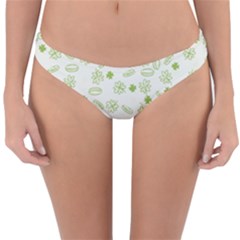 St Patricks Day Pattern Reversible Hipster Bikini Bottoms by Valentinaart