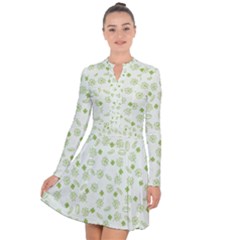 St Patricks Day Pattern Long Sleeve Panel Dress