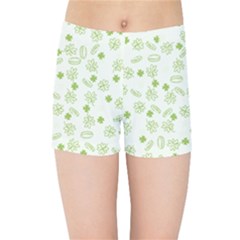 St Patricks Day Pattern Kids  Sports Shorts by Valentinaart