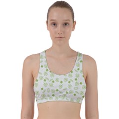 St Patricks Day Pattern Back Weave Sports Bra by Valentinaart