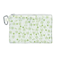 St Patricks Day Pattern Canvas Cosmetic Bag (large) by Valentinaart