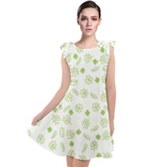 St Patricks Day Pattern Tie Up Tunic Dress by Valentinaart