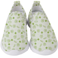 St Patricks Day Pattern Kids  Slip On Sneakers by Valentinaart