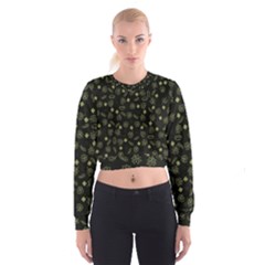 St Patricks Day Pattern Cropped Sweatshirt by Valentinaart