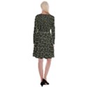 St Patricks day pattern Long Sleeve Velvet Front Wrap Dress View2