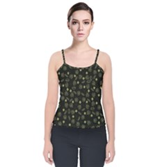 St Patricks Day Pattern Velvet Spaghetti Strap Top