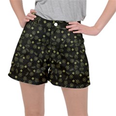 St Patricks Day Pattern Stretch Ripstop Shorts by Valentinaart