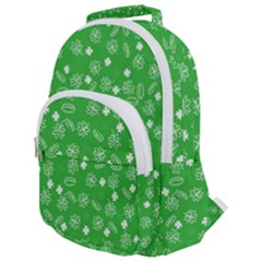 St Patricks Day Pattern Rounded Multi Pocket Backpack