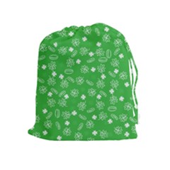 St Patricks Day Pattern Drawstring Pouch (xl) by Valentinaart