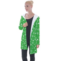 St Patricks Day Pattern Longline Hooded Cardigan