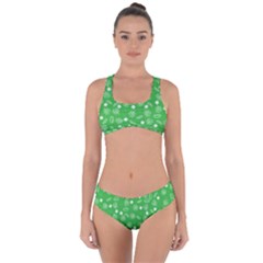 St Patricks Day Pattern Criss Cross Bikini Set by Valentinaart