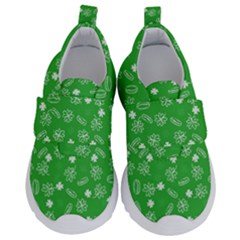 St Patricks Day Pattern Kids  Velcro No Lace Shoes by Valentinaart