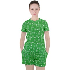 St Patricks Day Pattern Women s Tee And Shorts Set