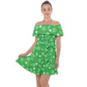 St Patricks day pattern Off Shoulder Velour Dress View1