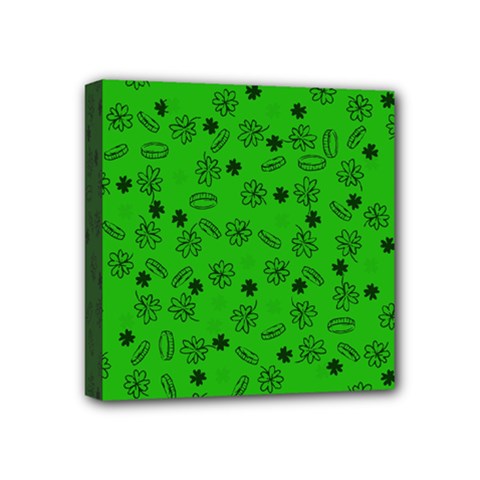 St Patricks Day Pattern Mini Canvas 4  X 4  (stretched) by Valentinaart