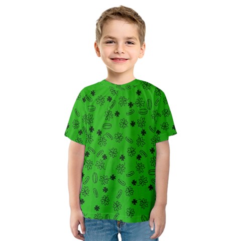 St Patricks Day Pattern Kids  Sport Mesh Tee by Valentinaart