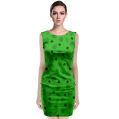 St Patricks Day Pattern Classic Sleeveless Midi Dress by Valentinaart