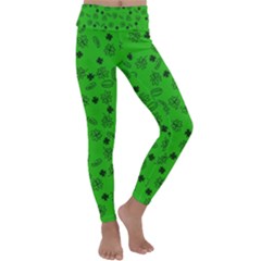 St Patricks Day Pattern Kids  Lightweight Velour Classic Yoga Leggings