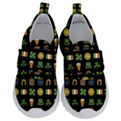 St Patricks Day Pattern Kids  Velcro No Lace Shoes