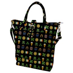 St Patricks Day Pattern Buckle Top Tote Bag