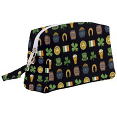 St Patricks Day Pattern Wristlet Pouch Bag (large)