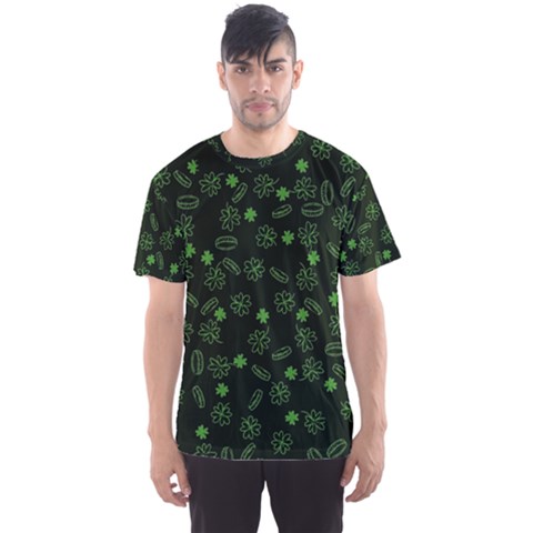 St Patricks Day Pattern Men s Sports Mesh Tee by Valentinaart