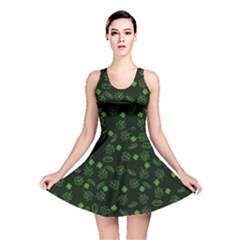 St Patricks Day Pattern Reversible Skater Dress by Valentinaart