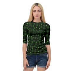 St Patricks Day Pattern Quarter Sleeve Raglan Tee