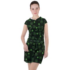 St Patricks Day Pattern Drawstring Hooded Dress by Valentinaart