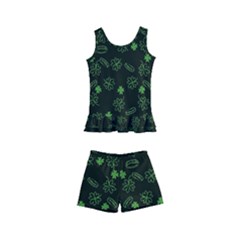 St Patricks Day Pattern Kids  Boyleg Swimsuit