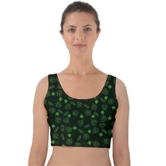 St Patricks Day Pattern Velvet Crop Top