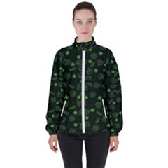 St Patricks Day Pattern Women s High Neck Windbreaker