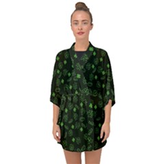 St Patricks Day Pattern Half Sleeve Chiffon Kimono