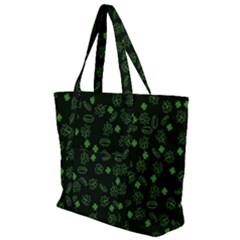 St Patricks Day Pattern Zip Up Canvas Bag