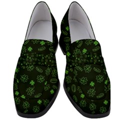 St Patricks Day Pattern Women s Chunky Heel Loafers