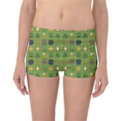 St Patricks Day Pattern Boyleg Bikini Bottoms by Valentinaart