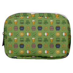 St Patricks Day Pattern Make Up Pouch (small) by Valentinaart