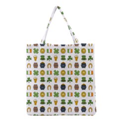 St Patricks Day Pattern Grocery Tote Bag by Valentinaart