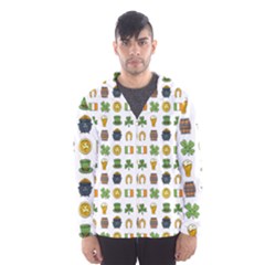 St Patricks Day Pattern Men s Hooded Windbreaker by Valentinaart