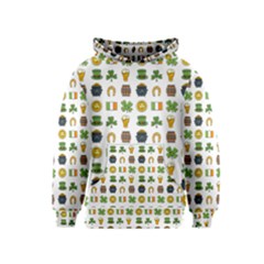 St Patricks Day Pattern Kids  Pullover Hoodie by Valentinaart