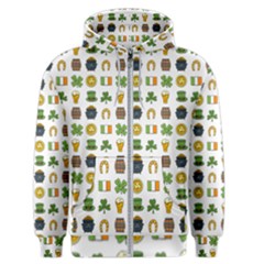 St Patricks Day Pattern Men s Zipper Hoodie by Valentinaart