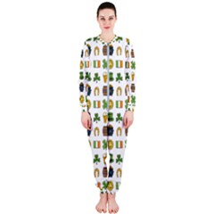 St Patricks Day Pattern Onepiece Jumpsuit (ladies)  by Valentinaart